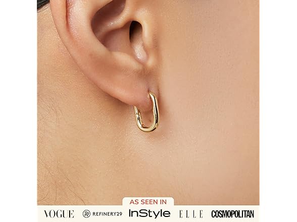 Ana Luisa Rox Rectangle Hoop Earrings 14k