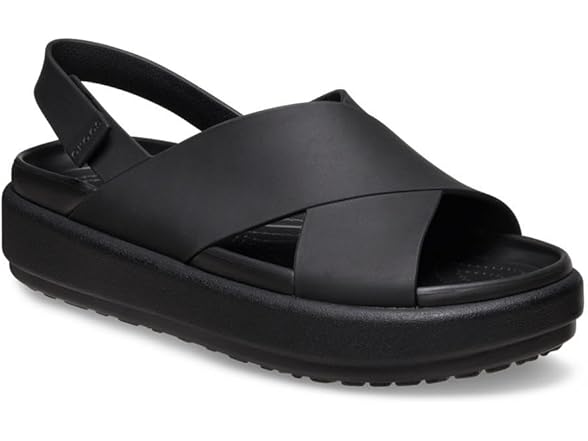 Crocs Brooklyn Luxe Womens Cross Strap Black