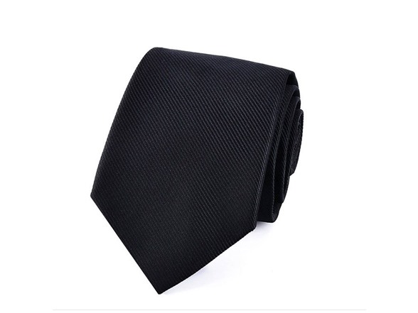 Formal Men’s Necktie - Classic Black Texture