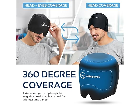 Migraine Relief Cap Ice Head Wrap Headac