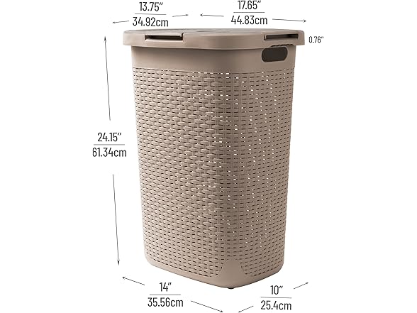 Laundry Hamper 60L 2pk Tan