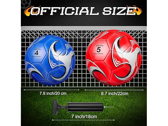 6 Pcs Soccer Balls with Pump