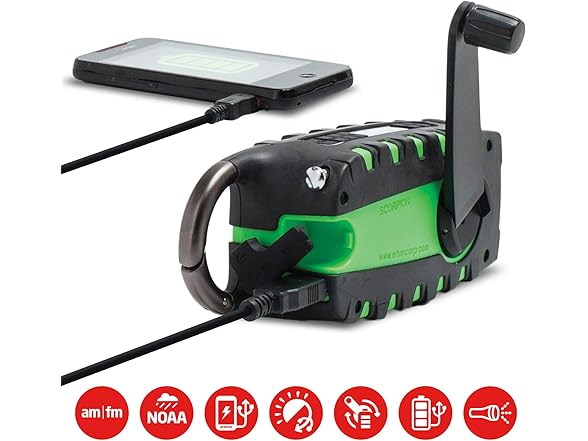 Eton Scorpion II Rugged Multipowered Portable Emergency Weather Radio