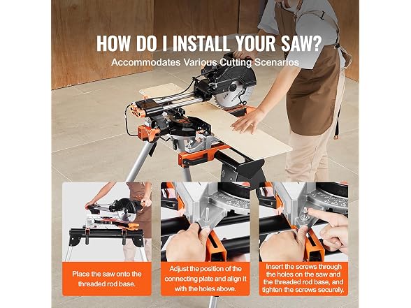 Miter Saw Stand, 36in Collapsible Miter