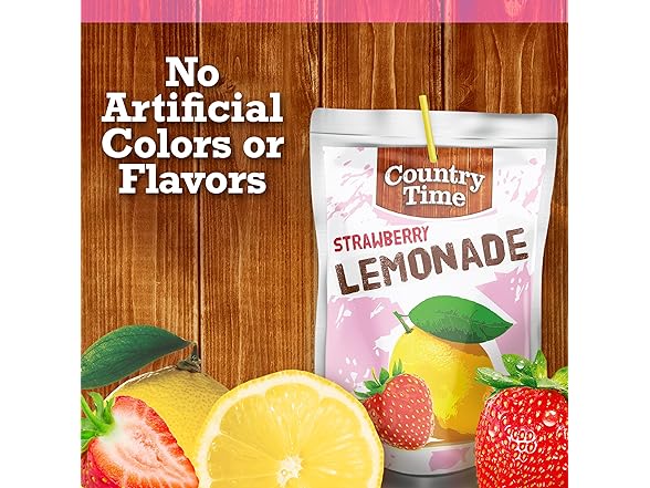 10CT Country Time Ready to Drink, Strawberry Lemonade