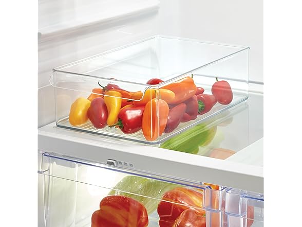 iDesign Large Stackable Fridge or Freezer Bin Set of 6
