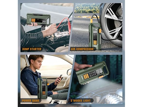 fejidaw Jump Starter with Air Compressor