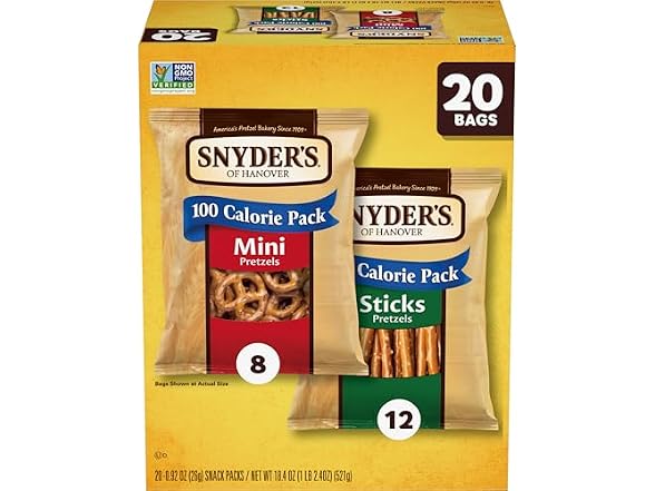Snyder's of Hanover Pretzels Variety 20ct