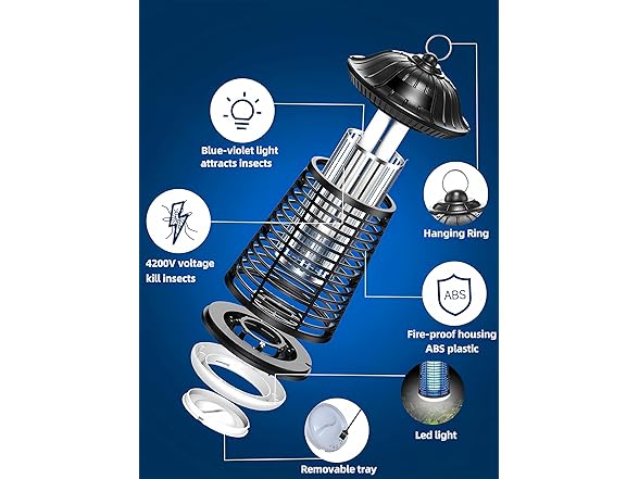4200V Bug Zapper with LED Light