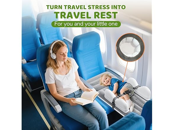 Abdtech Inflatable Toddler Airplane Bed