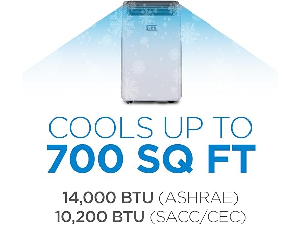 BLACK+DECKER Smart Portable Air Conditioner, 14,000 BTU
