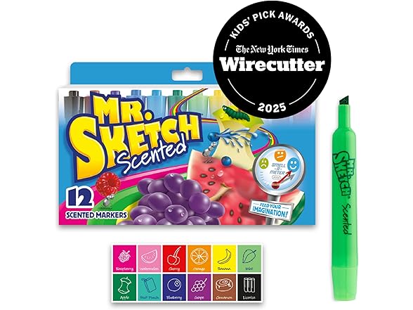 Mr. Sketch Scented Markers, Chisel Tip,