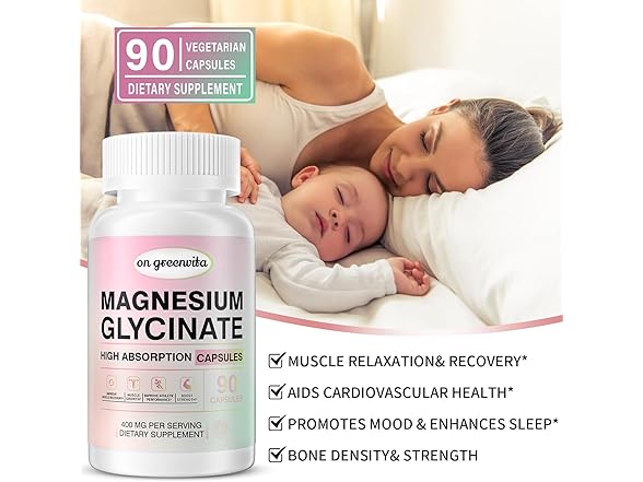 Magnesium Glycinate 400 MG, 90 Capsules