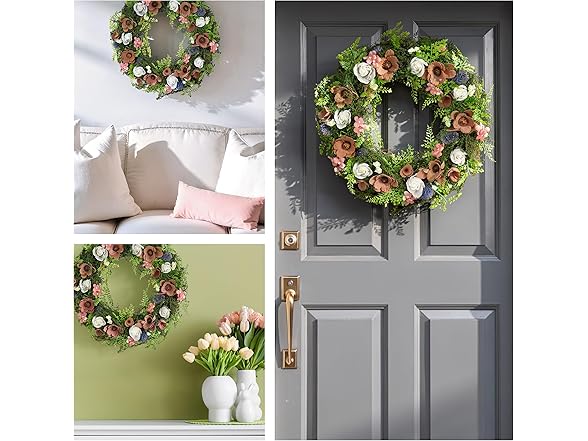 National Tree Company 18" Spring Wood Curl Wreath