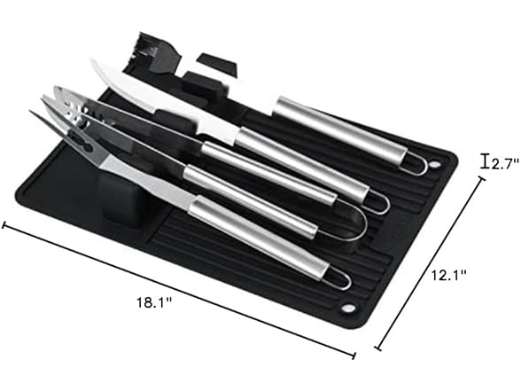 Ozeri BBQ and Grill Utensil Holder Mat
