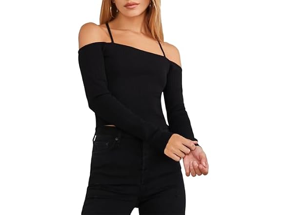 Forever 21 (L) Off-the-Shoulder Cropped Sweater