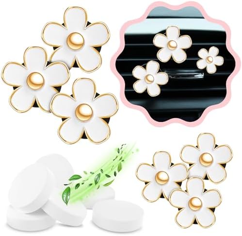 12 Pack Flower Car Air Freshener Clips