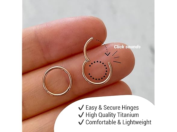 KIND SUNDAY Titanium Nose Rings Hoop