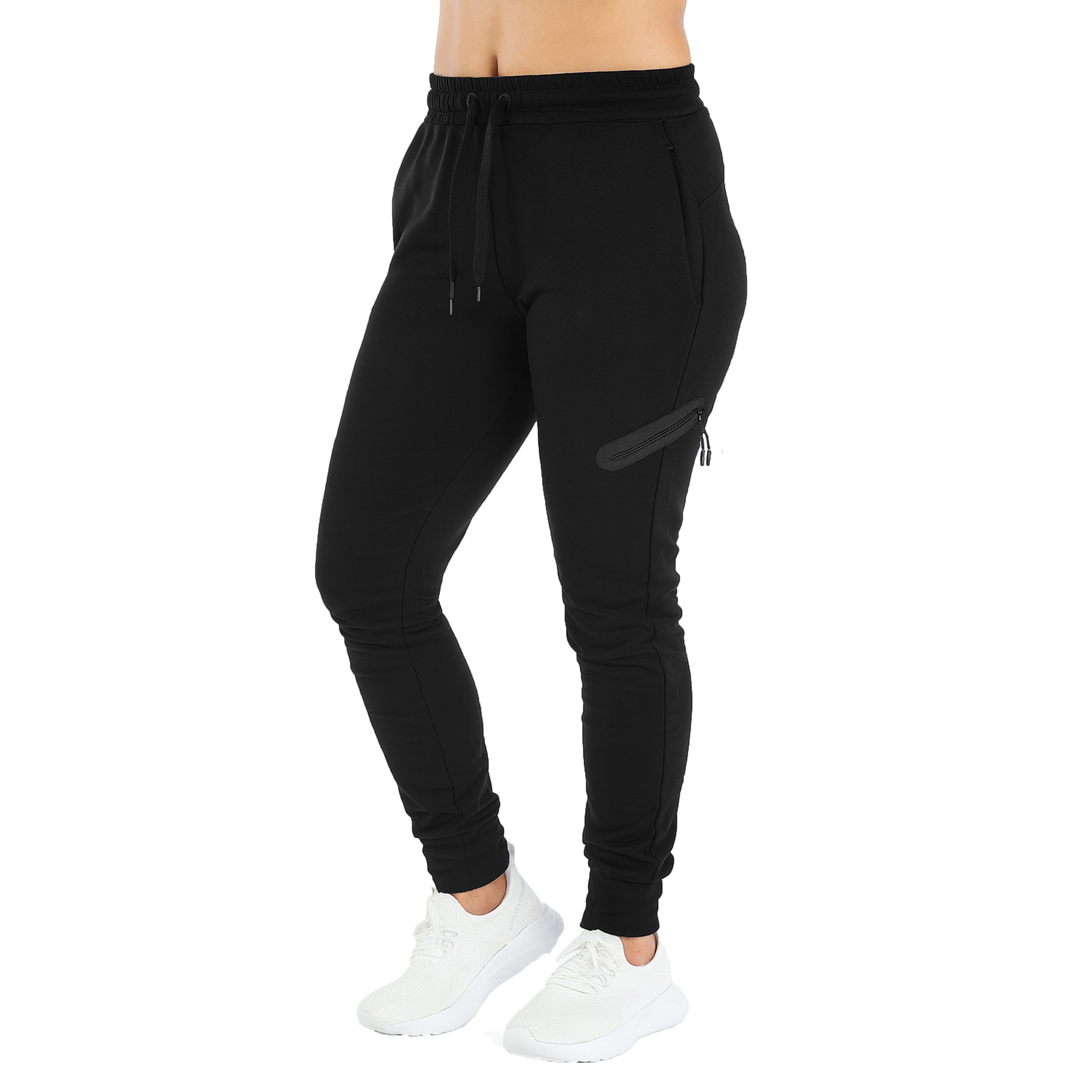 3Pk Asst Womens Tech Fleece Jogger Pants - Gallery 10