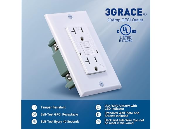 3GRACE GFCI Outlet