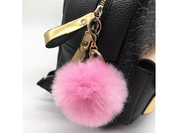 VesipaFly (S) Faux Fox Fur Pom Pom Ball Pendant