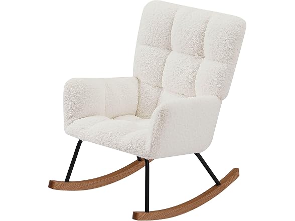 SPOFLYINN Rocking Chair High Beige
