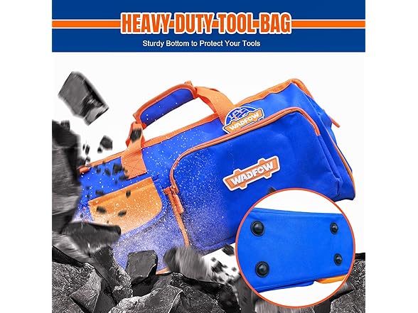 19" Tool Bag Blue Orange Waterproof