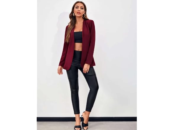 Zeagoo Women (XXL) Long Sleeve Blazer Open Jacket