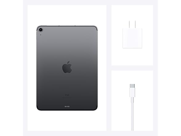 Apple iPad Air (10.9-inch, Wi-Fi + Cellular, 64GB) - Space Gray (Latest Model, 4th Generation) (Renewed) (Open Box)