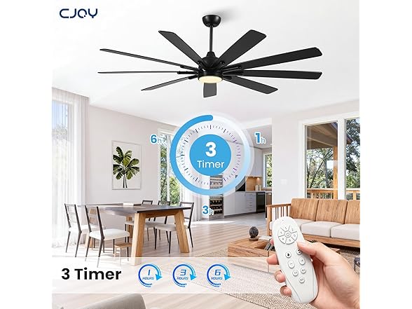 CJOY Ceiling Fan with Light | 72in