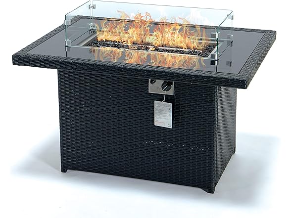 LeisureMod Mace Fire Pit Table
