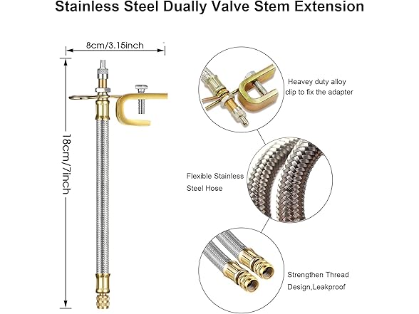 ACCRETION 4 Pieces Valve Stem Extension