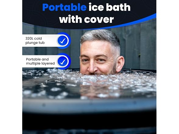 Ice Bath Tub for Athletes with Cover 88 Gal Cold Plunge