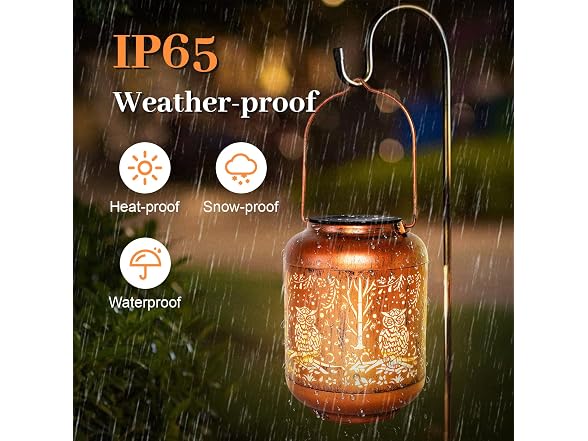 GOTOME Solar Lantern Outdoor Owl - Gallery 5