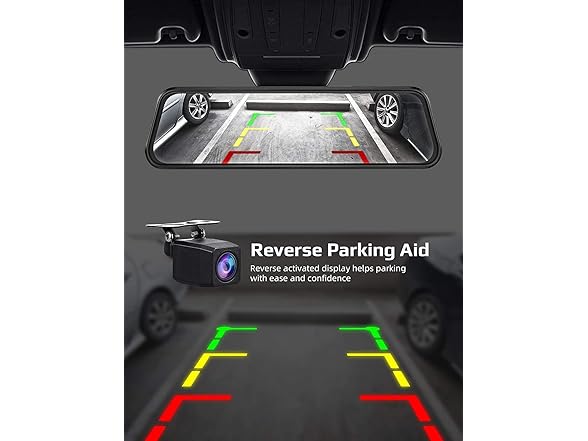2.5K Mirror Dash Cam Voice Control, Dual
