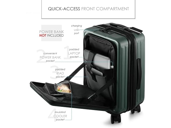 TRAVELARIM 20 Inch Carry On Luggage 
