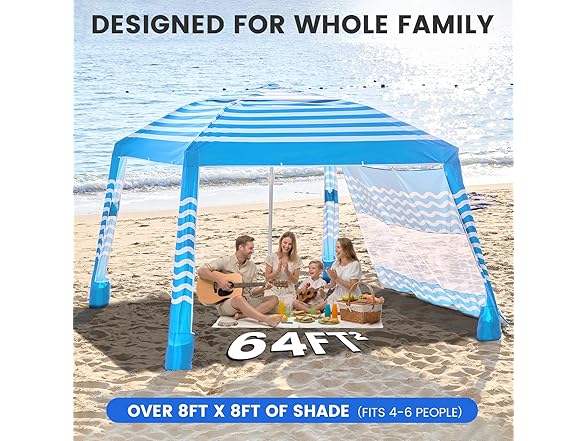 Zeraty Portable Beach Cabana Sun Shelter