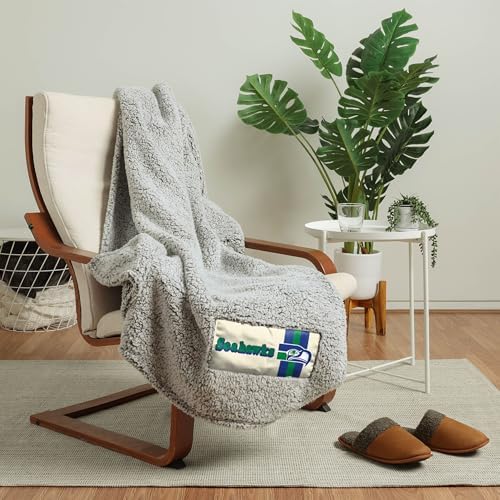 FOCO NFL Retro Style Cloud Sherpa Throw Blanket