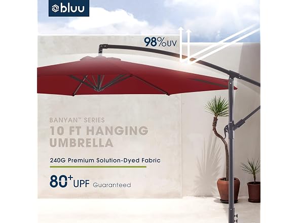 Bluu Banyan FT Patio Offset Umbrella Umbrellas