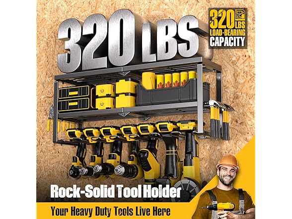Power Tool Organizer, Wall Mount, Garage Organization