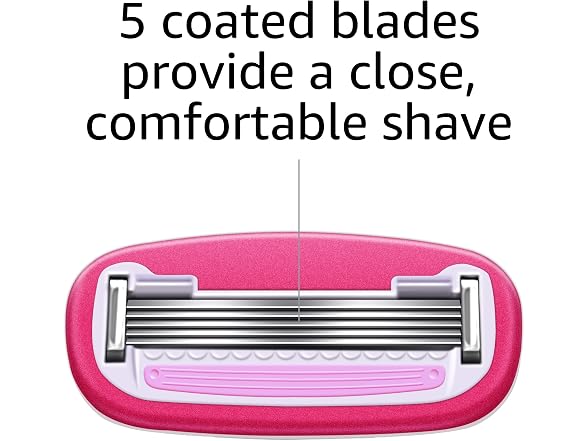 Amazon Basics Womens 5 Blade Razor 12 Cartridges