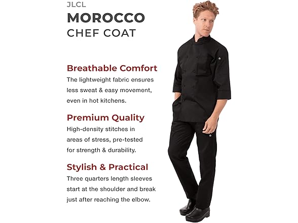 Chef Works Men's Morocco Chef Coat (M)