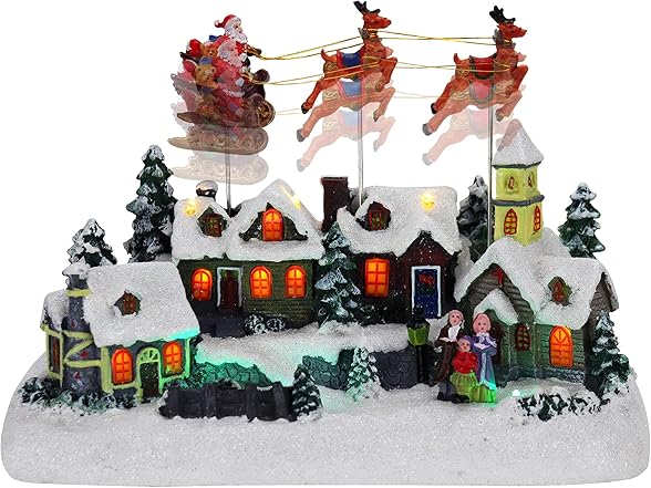 Top Treasures Village Houses with Reindeer Sleigh