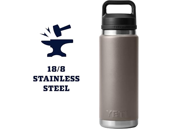 YETI Rambler 26 oz Bottle, Leakproof, Taupe