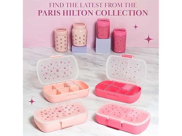 Paris Hilton 2-Pack Bento Style Snack Boxes