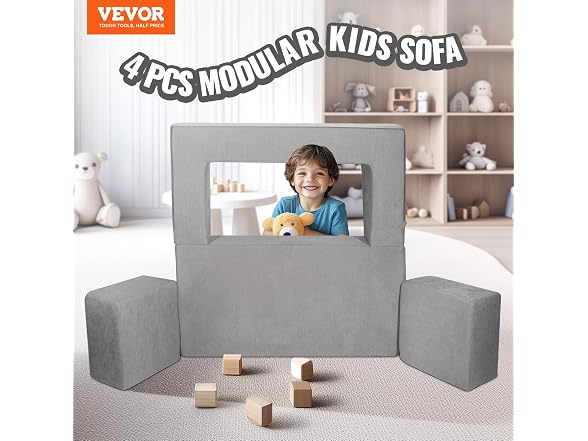 VEVOR Kids Couch, 4Pcs Modular Kids