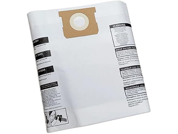 Casa Vacuums (10) Replacement Bags For Shop Vac
