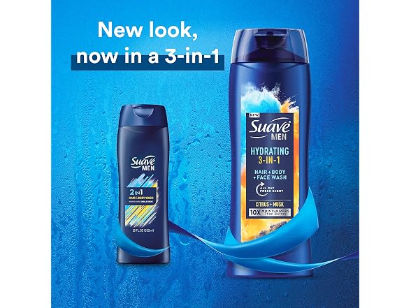 Suave Men 3in1 Body Wash Fresh Scent 18oz