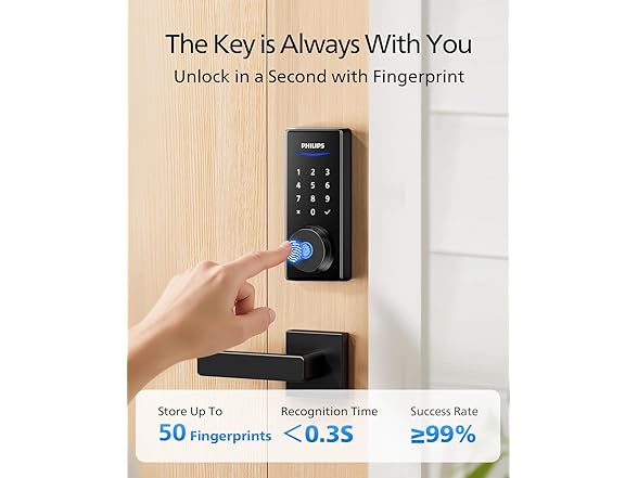 Philips DDL240X-1HBG-L-MB Philips WiFi Smart Lock with H