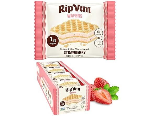 (36ct) Rip Van Wafer Cookies - Strawberry